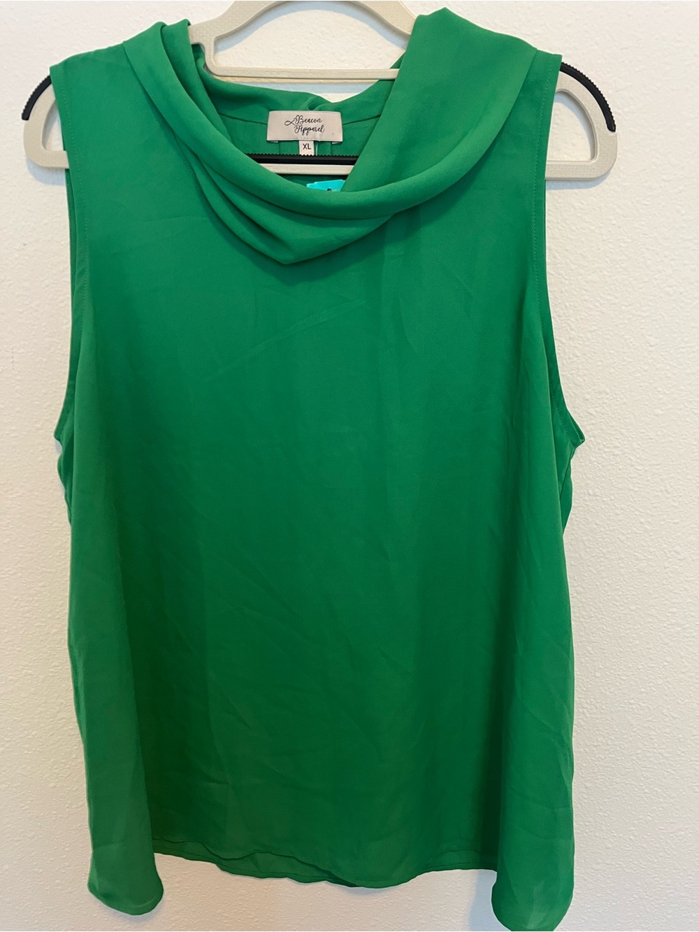 Beacon Green Sleeveless Cowl Neck Camisole